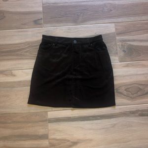 Velvet mini skirt